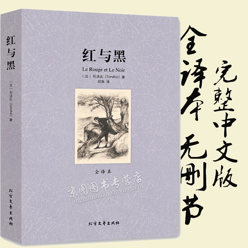 红与黑 全译本无删减 世界文学名著 英文原著原版翻译中文版 司汤达 短篇经典小说 青少年课外阅读书籍