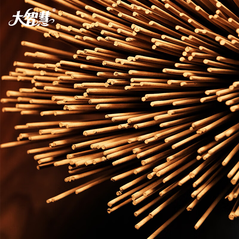 大智慧 无烟供佛香竹签香 微烟室内家用供香观音财神 天然沉檀香熏香 海南沉香32.5cm/600支/有染香脚