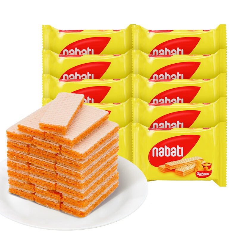 丽芝士(richeese)纳宝帝丽芝士芝士夹心饼干威化夹心饼干巧 丽芝士