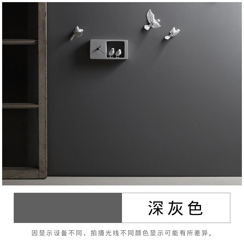 室内彩色墙面防水粉刷墙漆灰白色内墙自刷环保翻新涂料 深灰色20公斤