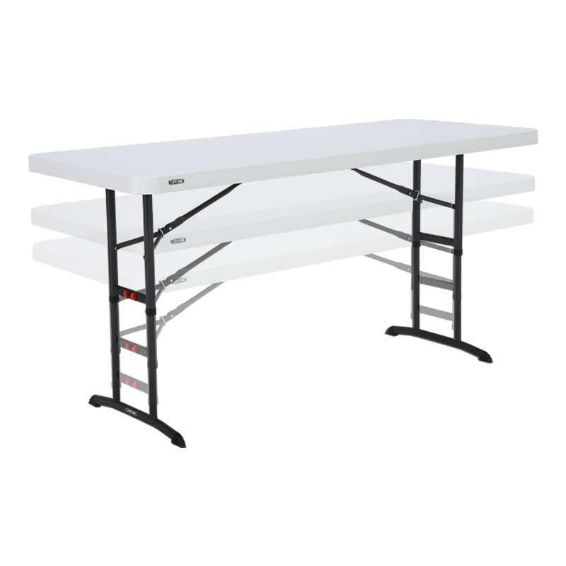 LIFETIME来福太升降桌 1.8米便携升降折叠桌会议桌学习培训活动桌展会多功能餐桌椅 户外活动 单桌(杏色)