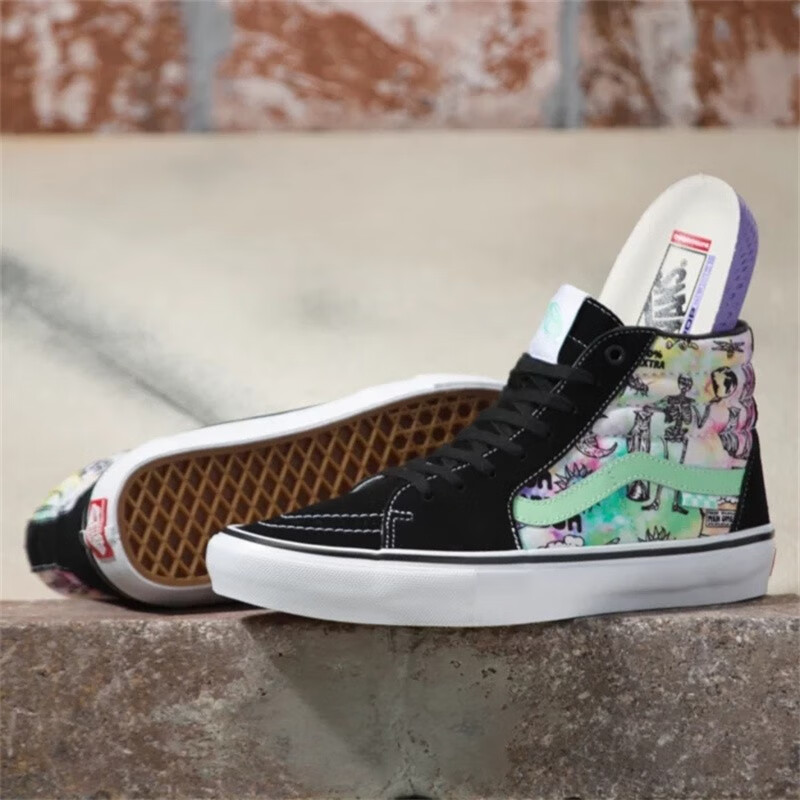【22新款】范斯(vans)sk8-hi 经典款新配色男女板鞋中性款高帮休闲鞋