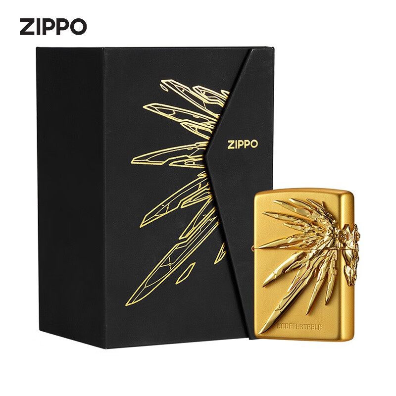 ZIPPO打火机防风煤油之宝创意徽章祈光之翼 生日礼物送男友送长辈
