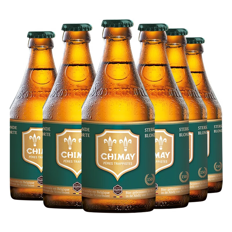 智美（Chimay） 比利时原装进口修道院精酿啤酒高度啤酒 智美绿帽6瓶（纪念款）