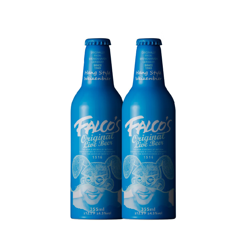 珐酷原浆（Falcos）12.5度 精酿桂花小麦活啤 355ml 4瓶 整箱装（冷藏保存）