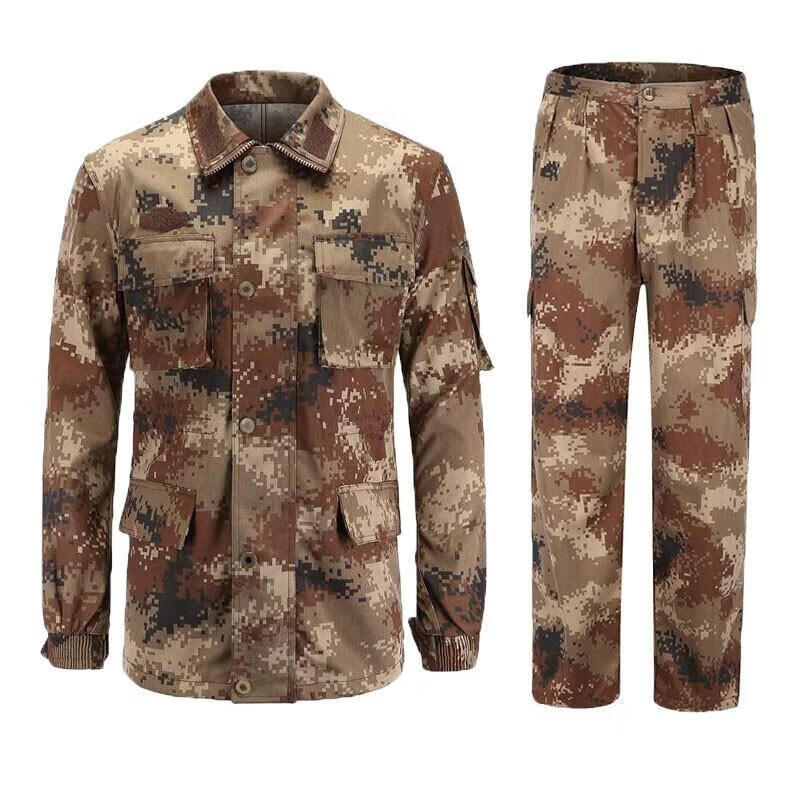 讯齐荒漠迷彩服套装户外拓展训练服荒漠秋冬 备注尺码