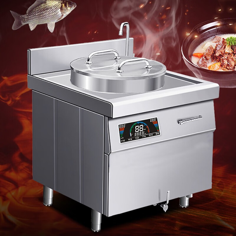 荣创商用煮面炉双头多功能煮面锅餐饮连锁店桶水饺馄饨炉大功率商用