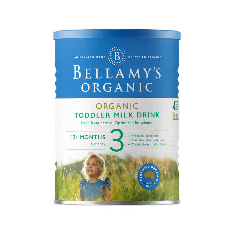 贝拉米（Bellamy‘s）澳洲进口有机幼儿配方奶粉3段(12个月以上)300g/罐 母婴店