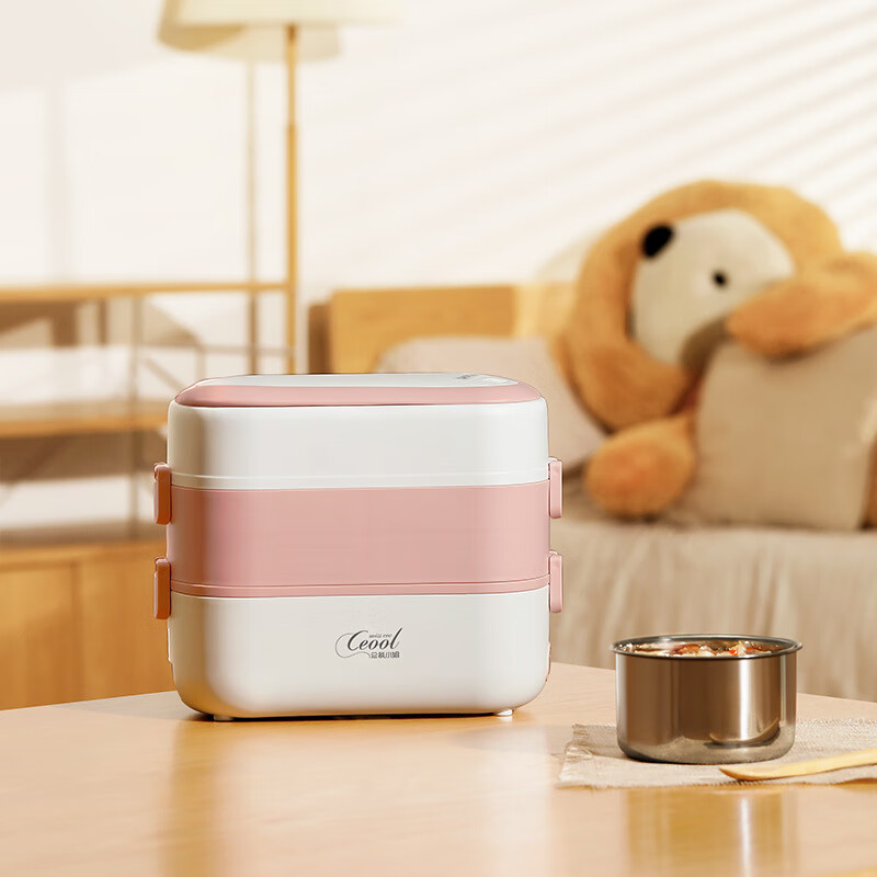 著享多功能加热饭盒插电蒸煮保温饭盒便携式电热饭盒学生上班族蒸饭器