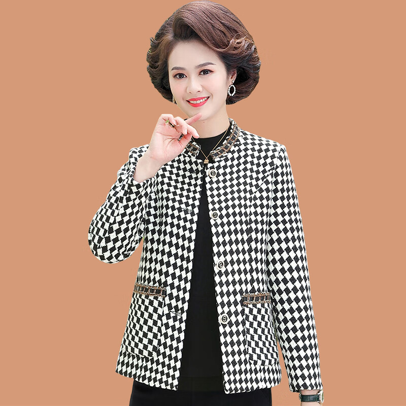 佑莱客中年妇女50岁女人穿的春秋款衣服外套小个子妈妈秋装短款中老年