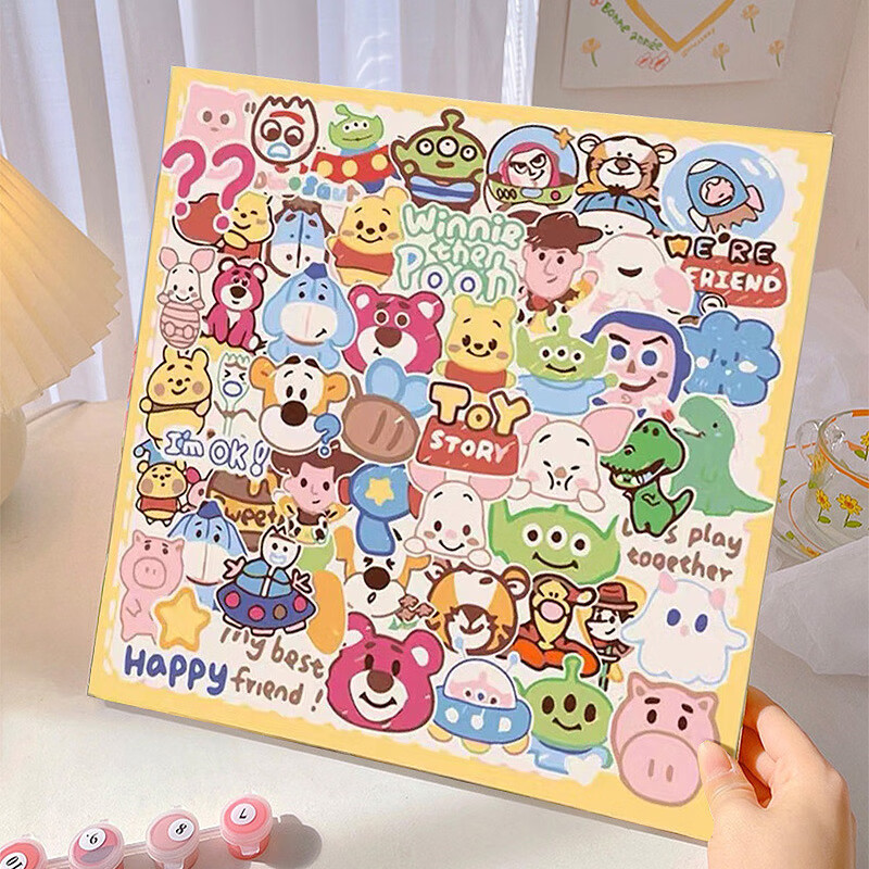 极度空间 数字油画diy手工填涂色卡通手绘油彩生日礼物装饰画 40x40cm怎么看?