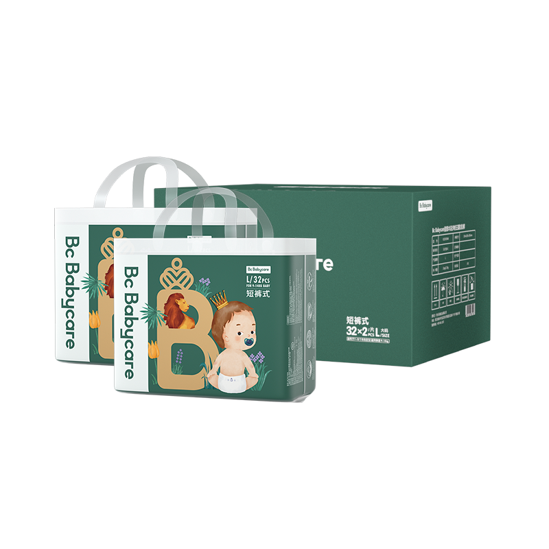 babycare 皇室木法沙的王国拉拉裤尿不湿成长裤新升级箱装L66片*3件
