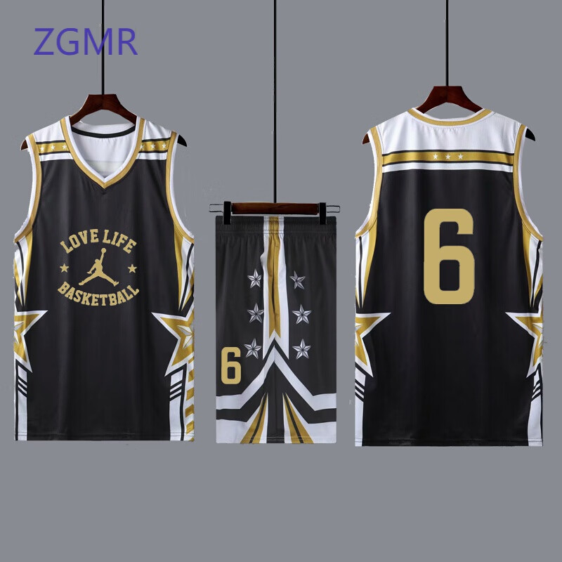 滕讯体育nba同款zgmr24号篮球服套装男定制大学生比赛