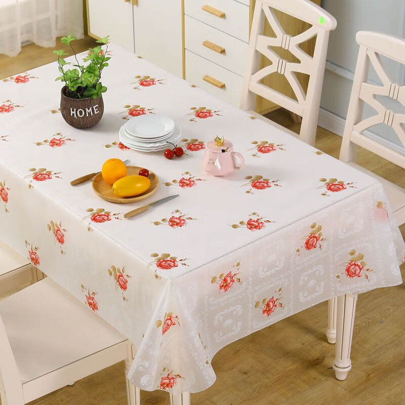 桌布防水防油防烫餐桌布免洗茶几餐桌家用长方形方桌子垫台布 很好看a