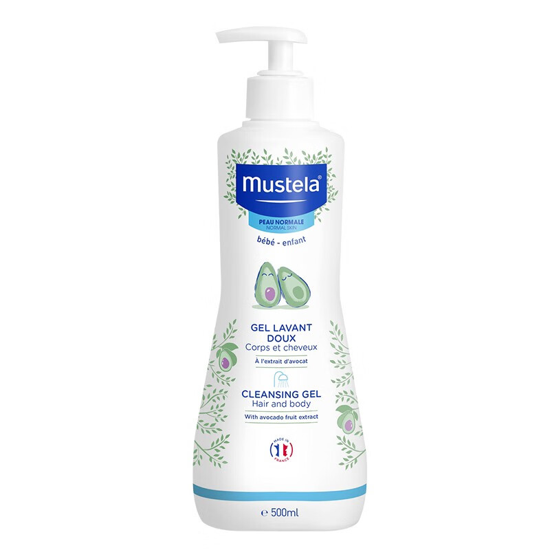 妙思乐Mustela洗发沐浴露500ml二合一1岁多能用吗？