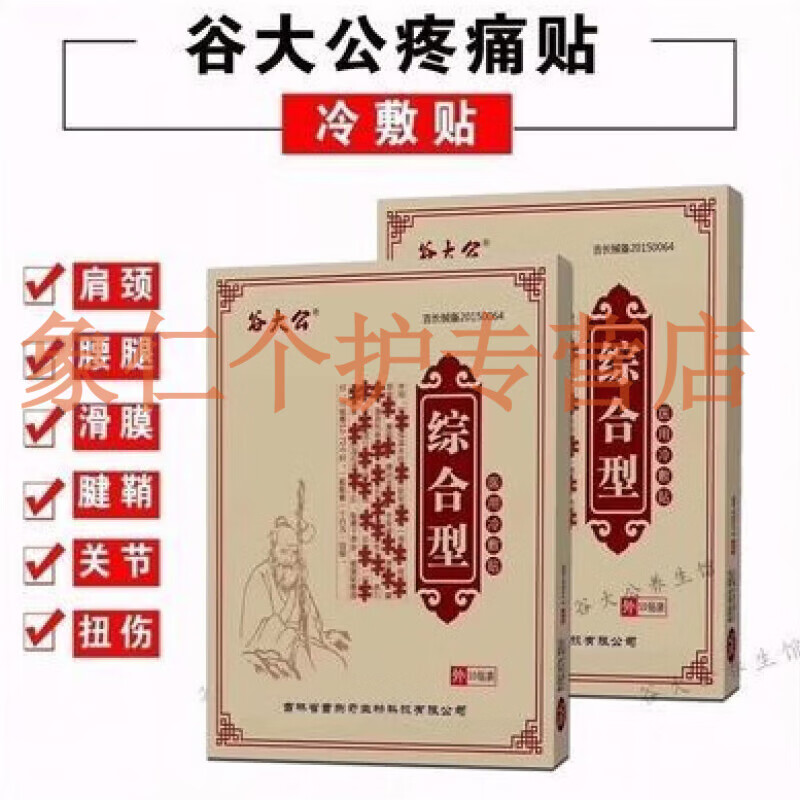 济世太极新品谷大公综合型疼痛贴1盒10贴缓解颈肩腰