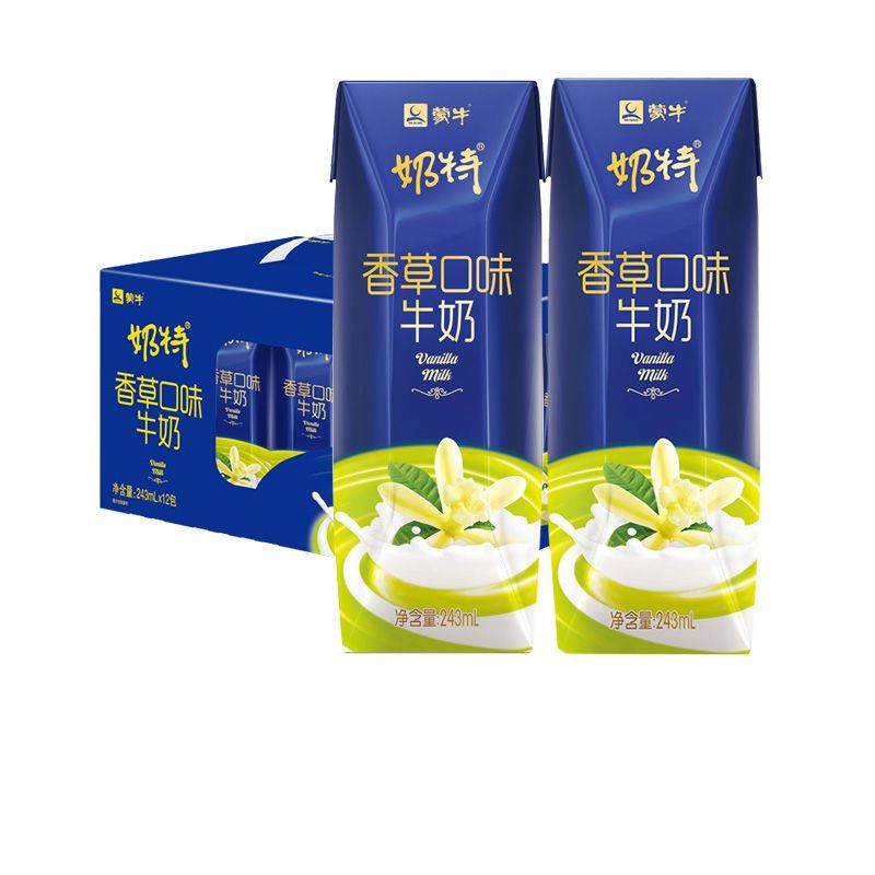 奶特朱古力 243ml×12盒 【10月生产】 蒙牛奶特萌桃荔枝香草/香蕉