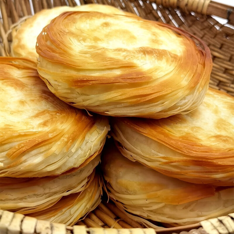 秦圣 老潼关千层饼肉夹馍生饼胚冷冻半成品速冻方便速食早餐家用商用 老潼关千层饼20片/ 含纸袋
