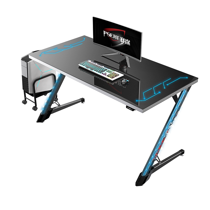 赛途(PSEAT)电竞电脑桌玻璃桌面电脑台网红桌子轻奢书桌 Z43玻璃电竞桌【1.1米单桌】