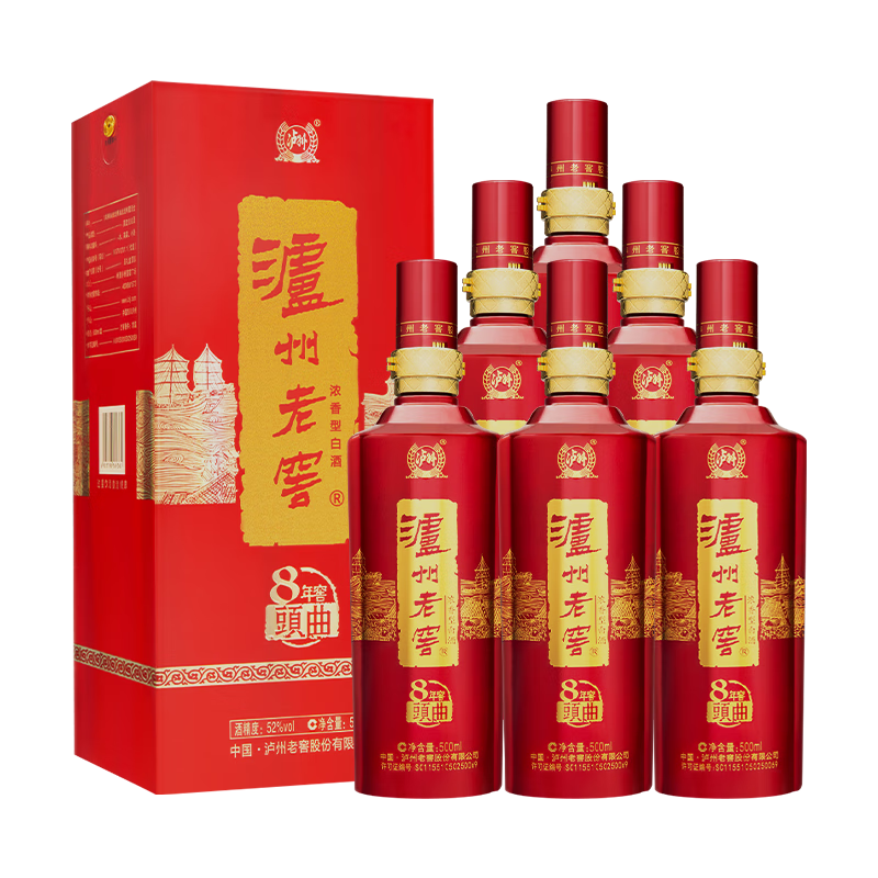 LUZHOULAOJIAO/�����Ͻ� �����ͷ�� ������� 52�� Ũ���� 6ƿ 500ml 677Ԫ