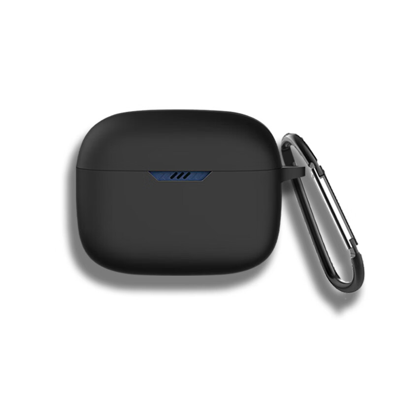 饰卓适用JBL TUNE BUDS2琉璃豆耳机套JBL琉璃豆二代无线蓝牙耳机保护壳jbltunebuds2卡通防摔硅胶软壳 【连体式-黑壳+挂钩】 JBL TUNE BUDS2琉璃豆