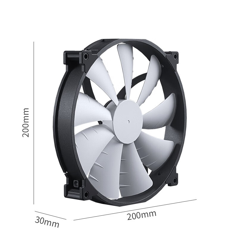 追风者(PHANTEKS) F200SP大风量版 20公分机箱散热风扇 3针(大风量/液压轴/30mm加厚/低噪/减震垫/附螺丝)