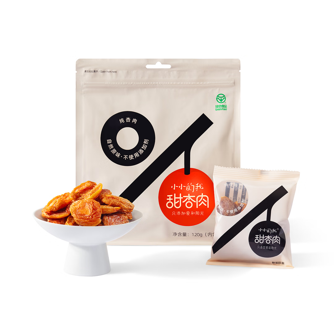 小小的我新疆西梅干杏肉原果烘干软糯香甜蜜饯小零食120g/袋 杏肉八边