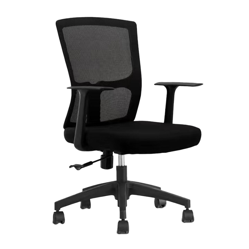 执逸电脑椅办公椅升降椅转椅职员办公椅人体工学椅 黑色