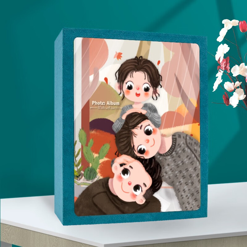 相册本纪念册插页式大容量家庭情侣宝宝成长小影集 油画封面-美好时光