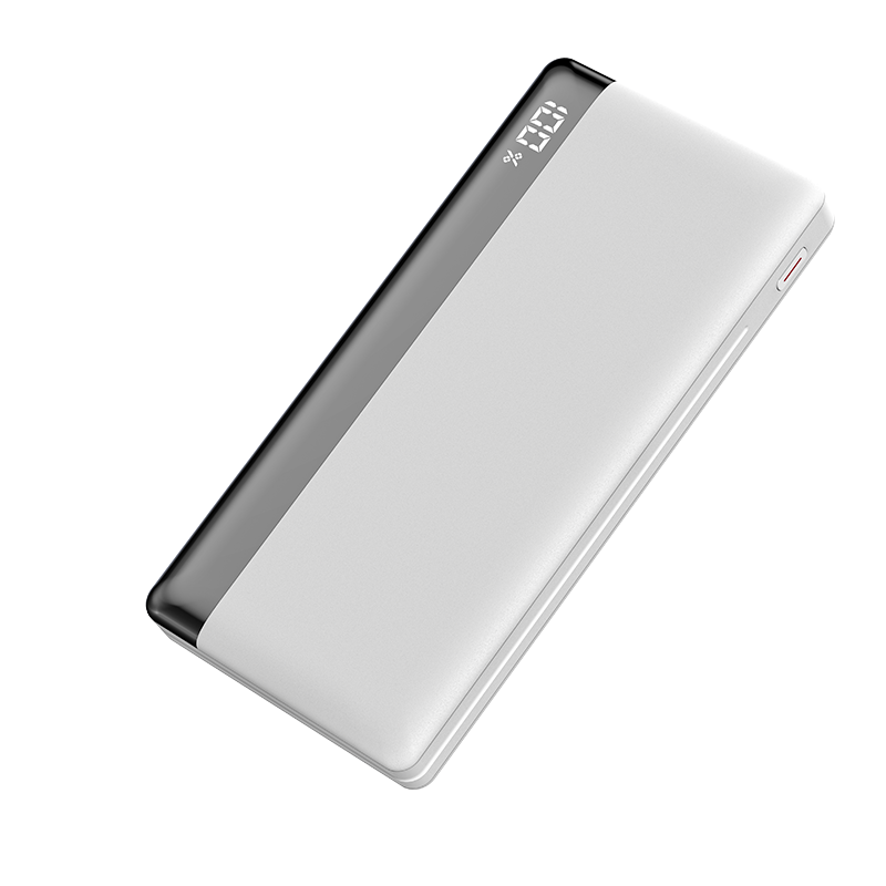 移速 10000毫安时充电宝数显大容量移动电源双USB输出超薄便携适用华为苹果14小米白色 39元