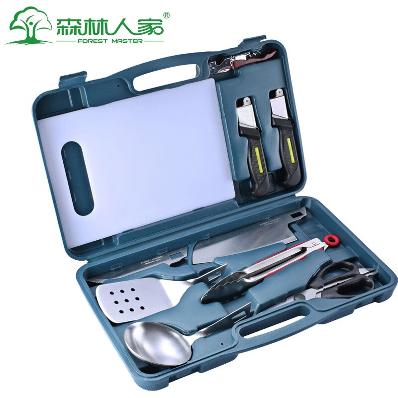 森林人家户外便携野炊套装车载厨具刀具用品野外装备露营野餐烹饪全套