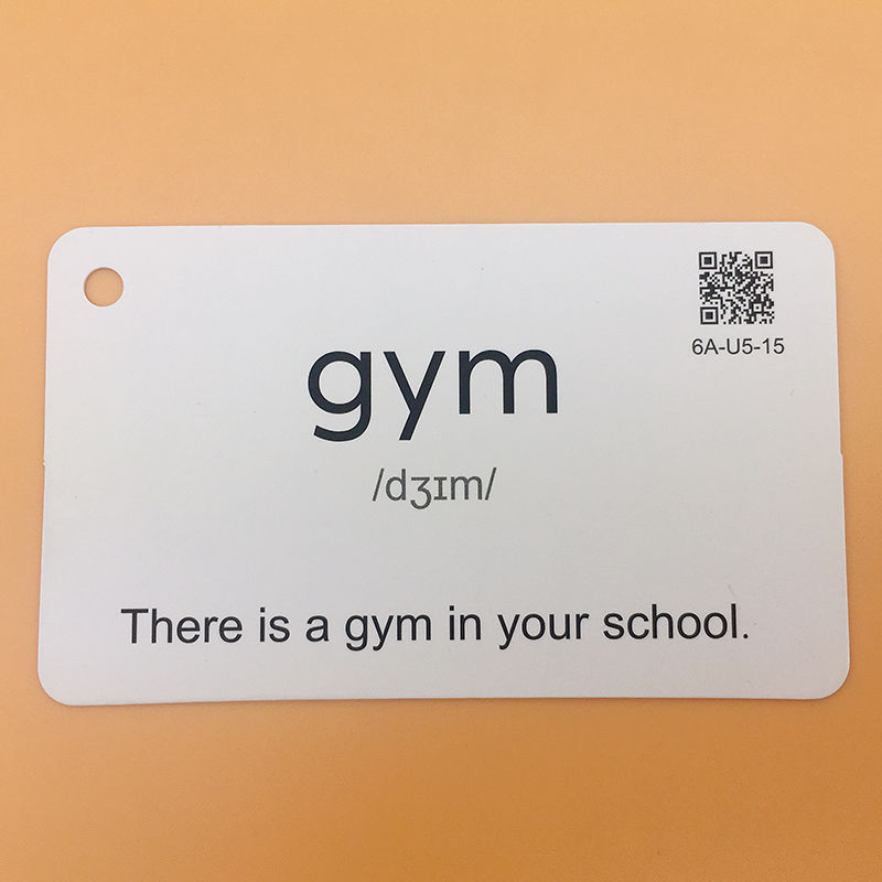 【包邮】人教版pep小学英语单词卡片闪卡一卡一词 彩色配图单词讲解