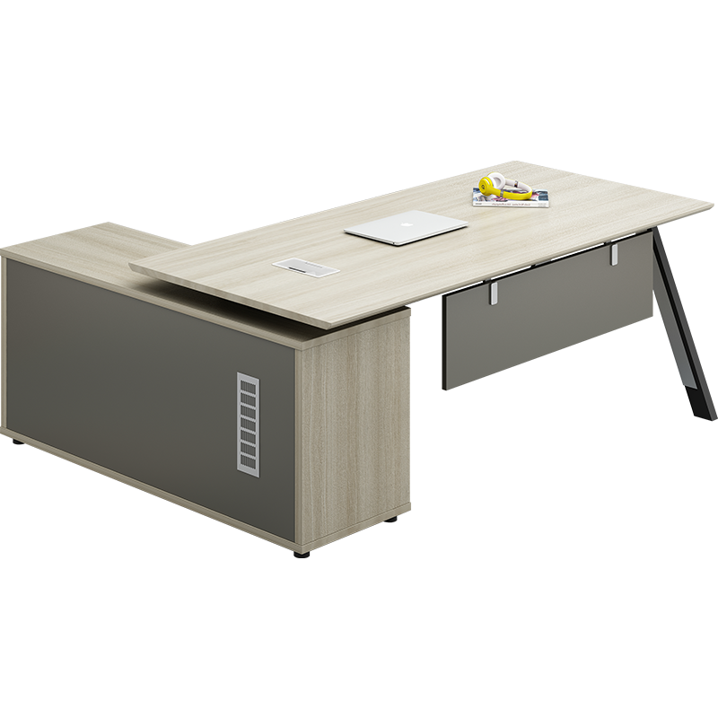 kuoson 办公家具老板桌办公桌简约现代大班桌中班桌主管经理台调度1.6米(含柜不含椅)