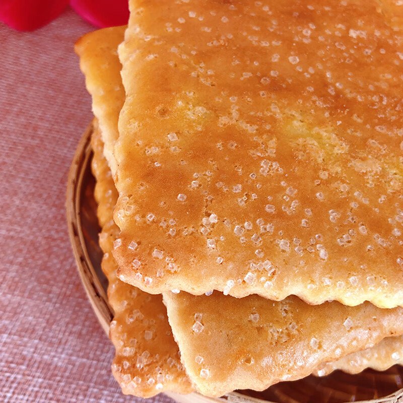 哎吖爪爪东北老式大片饼干70后怀旧糕点微甜砂糖粒赤峰大片酥酥脆糕点