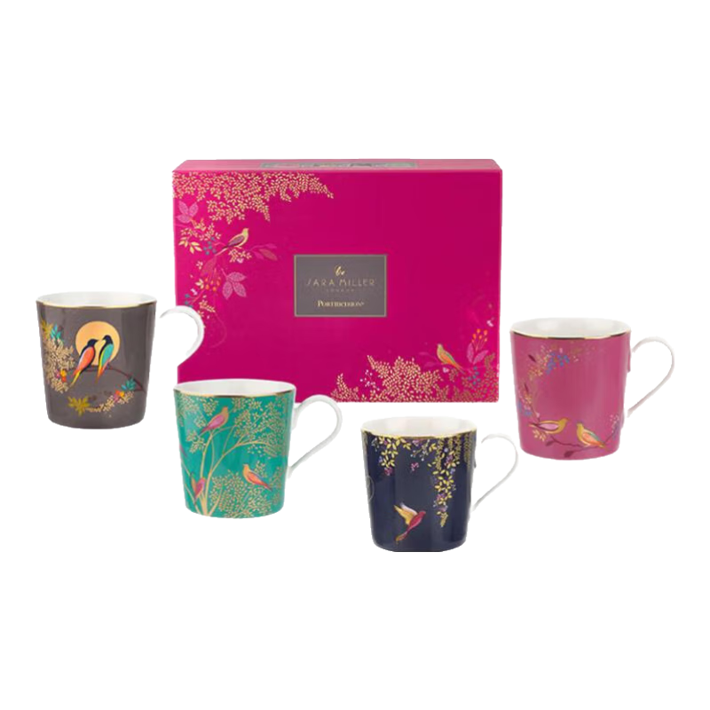 MOKUSHIN 英國(guó)進(jìn)口波特美林Chelsea系列歐式馬克杯陶瓷杯子彩色茶杯水杯 340ml馬克杯四件套（原裝禮盒）