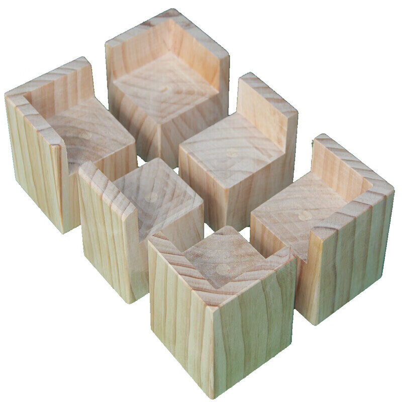 mling床脚垫桌脚增高木块茶几垫高实木支撑脚沙发脚调节桌腿加高垫