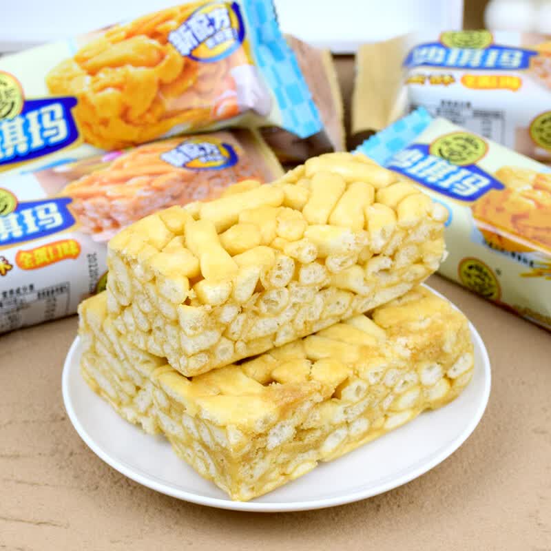 徐福记沙琪玛牛奶蛋黄味老式松软糯点心心怀旧零食小吃 500g 1斤混合