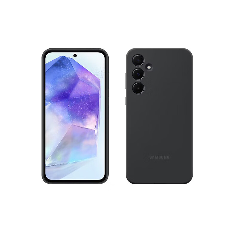 桐汝壁三星 Galaxy A55 硅胶保护壳 黑色支持三星官网验证 三星Galaxy A55 5G