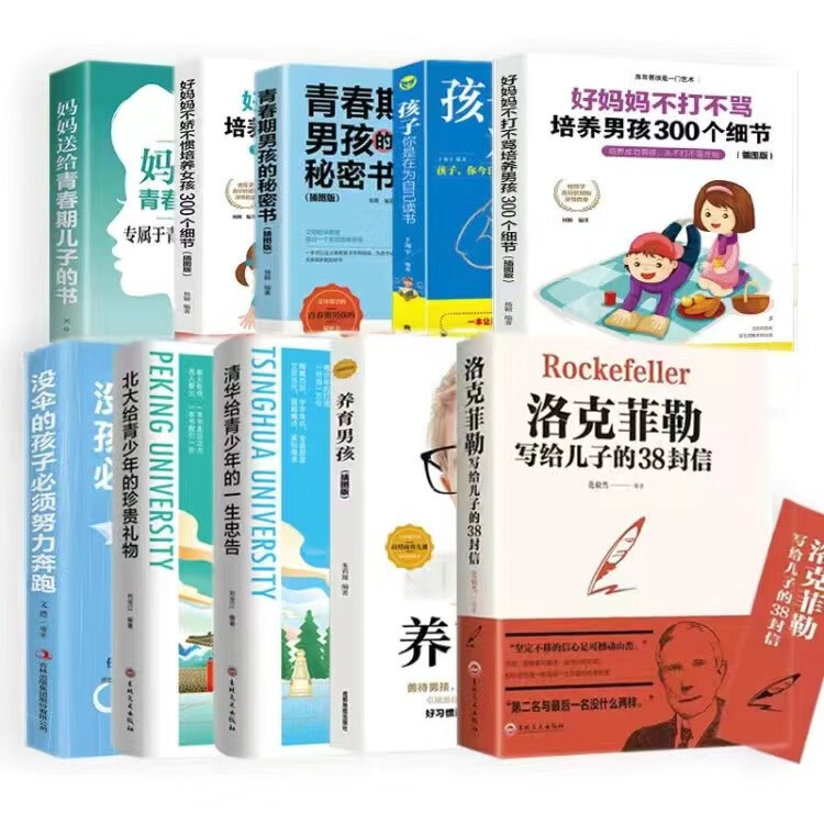 洛克菲勒写给儿子的38封信正版原版巴菲特给儿女一生的忠告稻盛和夫自传原著观山推荐帮助父母解决教育难题的成功励志书籍 洛克菲勒教育优秀男孩系列全十册
