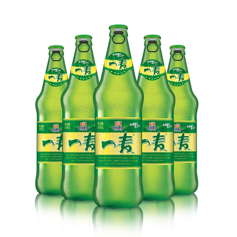 惠泉啤酒 470ml9°p惠泉一麦啤酒 拉环盖整箱 陈麦冬同款 玻璃瓶装 *