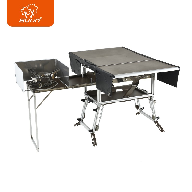 步林(bulin)户外移动厨房车载可移动灶台一桌4凳野餐炉具自驾露营野餐
