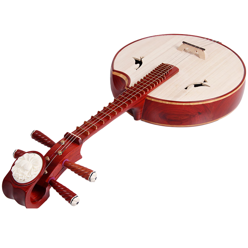 梵巢ZR-04 紅酸枝木成人演奏考級中阮樂器 梧桐木面板 原木色拋光 紅酸枝木中阮ZR-04