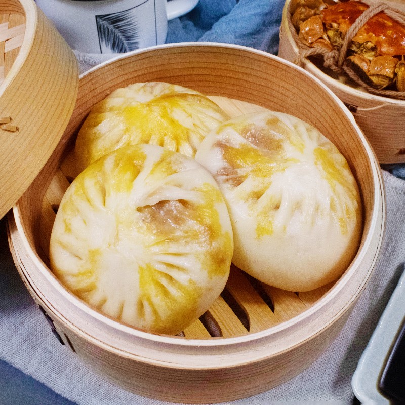 风马牛包子 无锡小笼包 蟹黄汤包 蟹黄肉包 特产鲜肉灌汤包纯手工制作