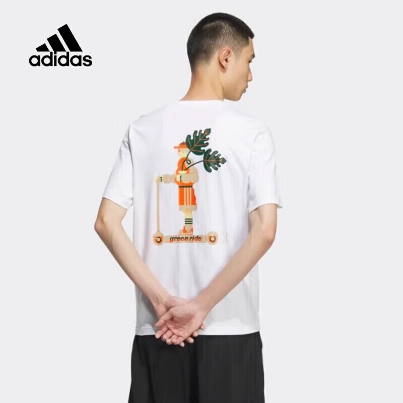 阿迪达斯 （adidas）半袖运动服圆领纯棉透气宽松休 IK5093 A/M码