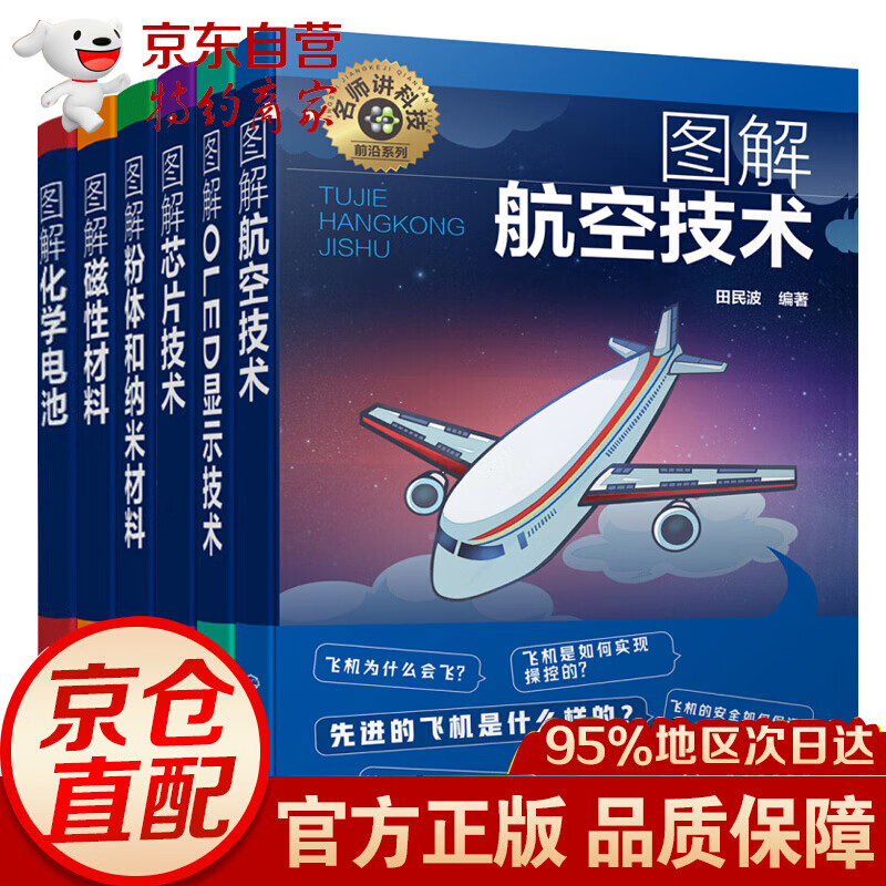 【套装6本】名师讲科技前沿系列科普 图解化学电池粉体和纳米材料磁性材料芯片技术OLED显