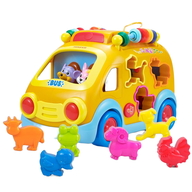 匯樂玩具（HUILE TOYS）開心樂園巴士嬰幼兒童電動(dòng)玩具車寶寶小汽車男女孩生日禮物
