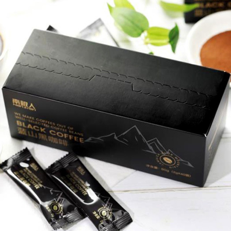 南极人蓝山黑咖啡速溶咖啡粉 2盒装【80小袋】