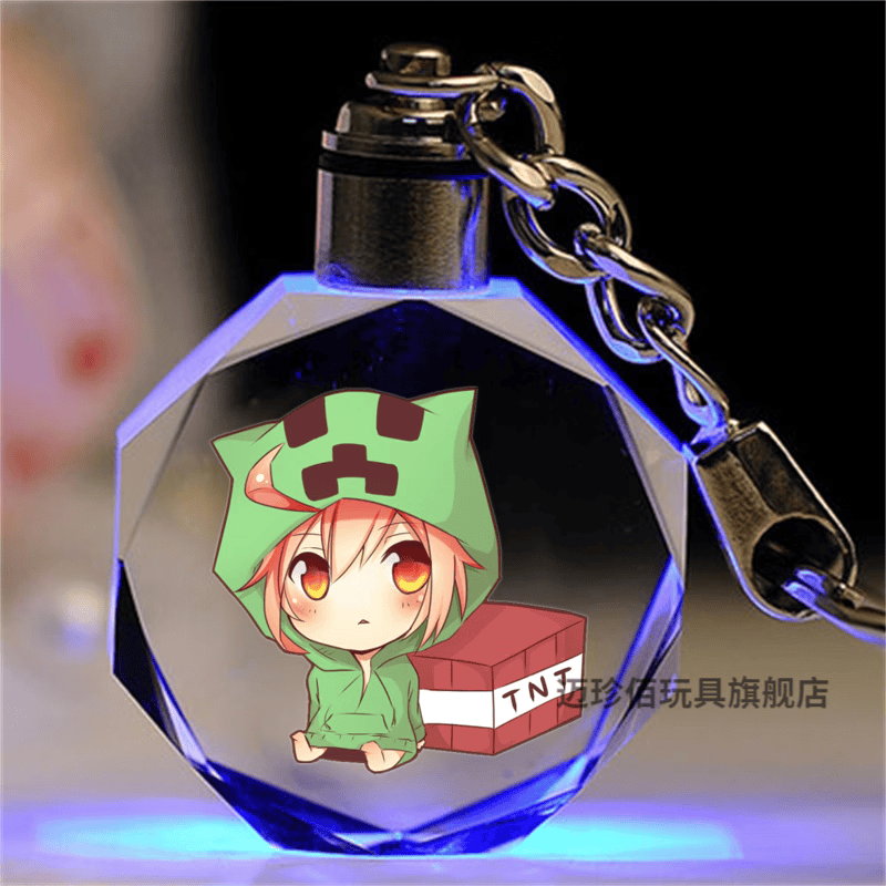 钥匙扣周边手办玩具挂件定制生日礼物女生送男同学纪念品 苦力怕娘