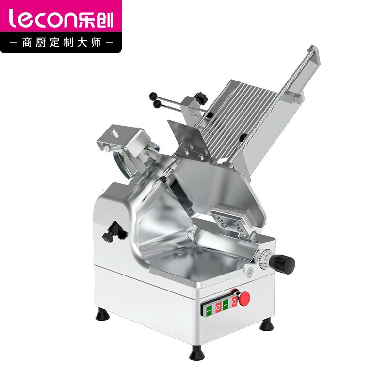 乐创 lecon切片机商用羊肉卷 肥牛卷刨片机牛肉切片机电动12英寸 全自动台式切片BH-300