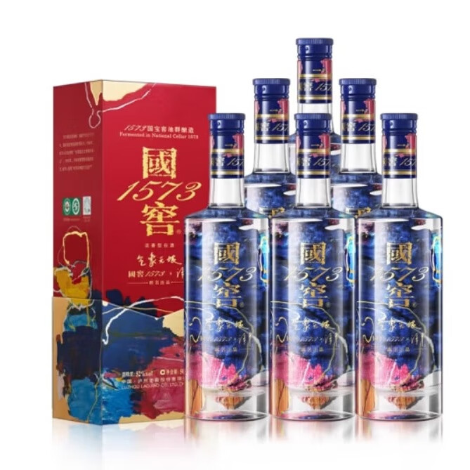 国窖1573 艺术新春 气象无垠 谭平联名版 52度 浓香型白酒 500ml*6瓶 整箱装